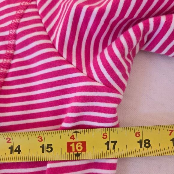 Jones NY Sport Womens Striped Long Sleeve Full Zip Sweatshirt Pink White Small - Picture 8 of 12